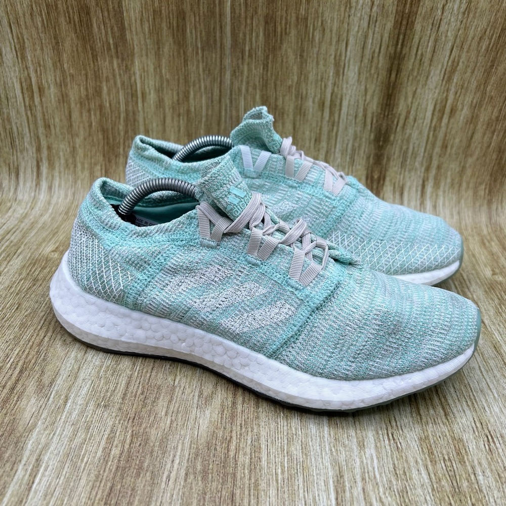 Adidas PureBoost Go Women's Size 8 Running Shoes Mint Sneakers White Knit B75827